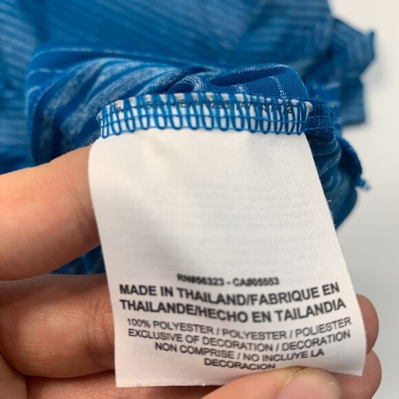 Nike Polo Shirt Mens L Blue Dri Fit Golf Tour Performance Innovation Stripe - Picture 7 of 11